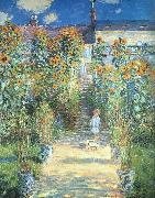 Claude Monet Artist s Garden at Vetheuil France oil painting reproduction